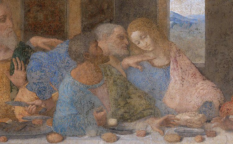 Leonardo - Cenacolo - Pietro, Giuda, Giovanni